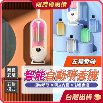 噴香機 【定時噴霧×桌面壁掛】智能自動噴香機 薰香機 香氛噴霧機 無線精油機 香薰精油 定時噴霧機 香氛小夜燈 氣氛燈