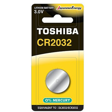 【東芝Toshiba】CR2032鈕扣型 鋰電池1粒裝(3V DL2032鈕型電池 無鉛 無汞)