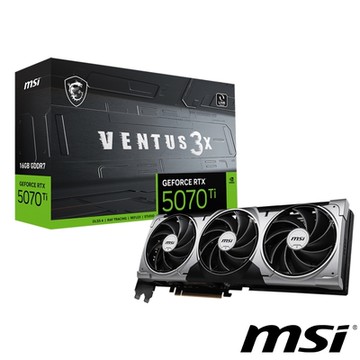 MSI微星 GeForce RTX 5070 Ti 16G VENTUS 3X OC 顯示卡