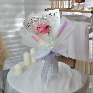 【Flower Plus】 愛心光波 | 七夕夢幻系列 波波球花束