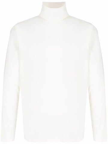 Jil Sander - roll-neck long-sleeve T-shirt - men - Cotton/Elastane - XXL - Neutrals