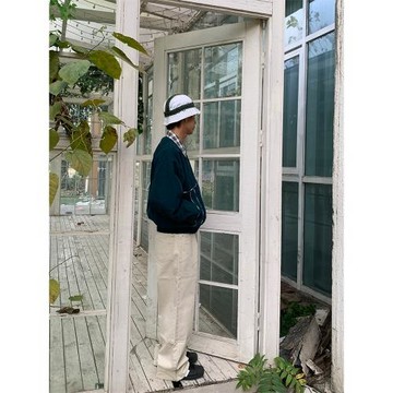 美式垂感牛仔褲直筒拖地潮cleanfit白色秋冬日系街頭復古闊腿褲男