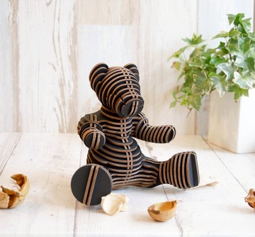 抱抱 熊 3D 手作 DIY 居家擺飾 黑色