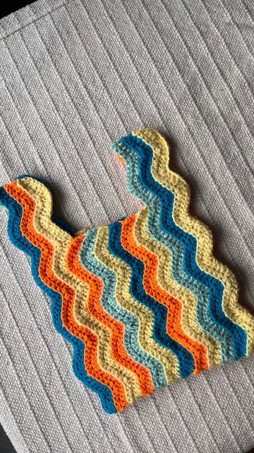 夏季海風多巴胺波浪包 手工鉤織編織手提袋