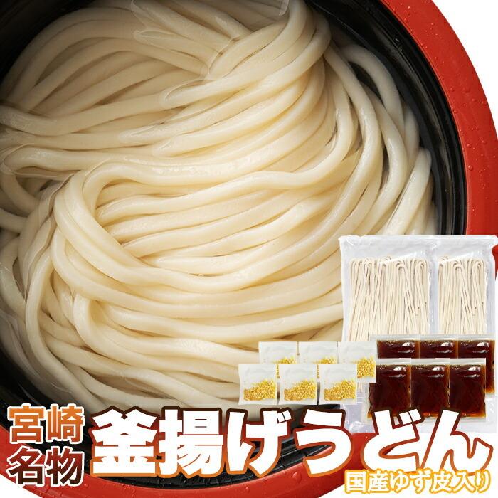 10％OFFクーポン配布中 宮崎名物釜あげうどん6食セット つゆ薬味付き 釜揚げうどん 宮崎 麺類 うどん 送料無料