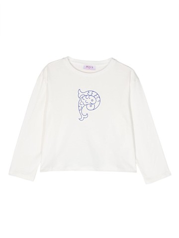 PUCCI Junior - logo-print cotton T-shirt - kids - Cotton - 14 - White