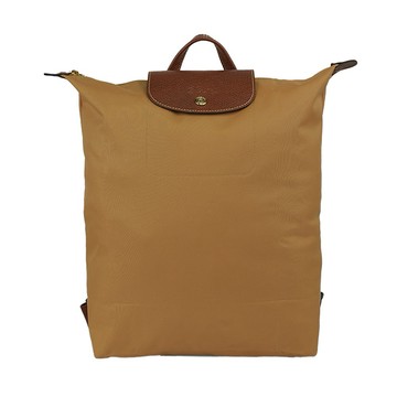 [平輸]LONGCHAMP Le Pliage Original M 再生帆布中型折疊後背包(鹿皮色)