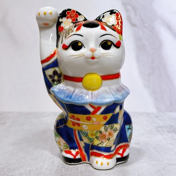 【舞韻招福】日本清水燒招財貓 | 色繪 舞妓富士