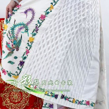 戲曲古裝京劇花旦腰包青衣裙旦角貴妃皇后裙虞姬繡鳳大褶魚鱗腰包