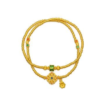 Cultural Blessings 「文化祝福」 歲金如意 雙圈黃金手鍊_計價黃金