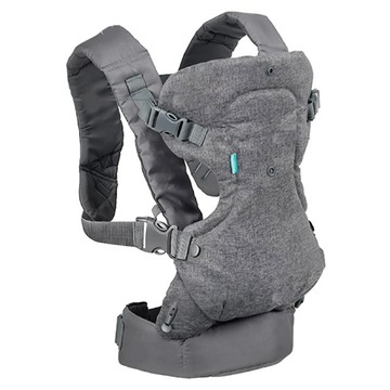 AHOYE 4in1可調式新生兒揹巾 灰色 輕盈透氣 多種揹法 舒適省力  30 x 22 x 5.5cm
