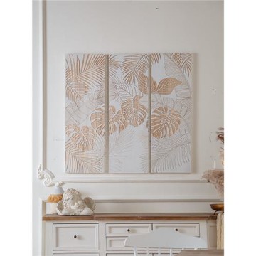 美式復古做舊墻壁飾客廳背景墻上雕花掛件玄關臥室墻面法式裝飾品