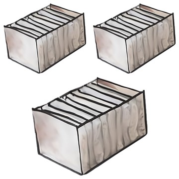 BangJiaShi 幫家適 衣物收納袋 9格  黑色  3個