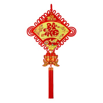 寶堂居 2入中國結鴻運當頭 迎福有餘 新年吊飾-新春過年掛飾/流蘇開運掛件/招財/入厝室內裝飾/平安結裝飾
