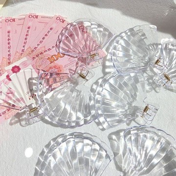 💥夯爆了💥爆款有錢花透明貝殼夾包花神器扇形固定託花藝diy材料生日禮物