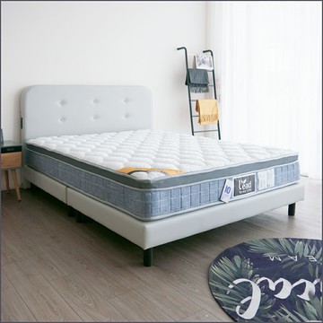 6X7尺貓抓皮床組(床頭+床底+床墊)三件式 皮革床組 貓抓皮床台【101SET013H】Leader傢居館