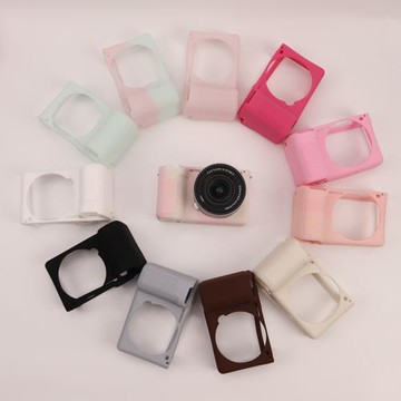 適用索尼zve10二代相機包ZV-E10II硅膠套zve10m2保護外殼荔枝紋