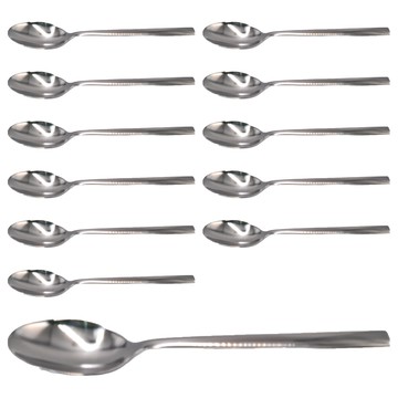 WMF TELOS 1800系列 刀叉匙 大咖啡 茶匙 Set 12支  銀色  1組