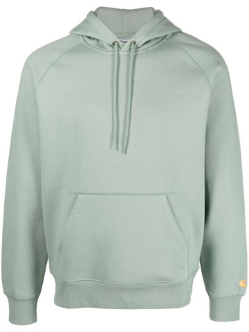 Carhartt WIP - logo-embroidered cotton hoodie - men - Cotton/Polyester/Cotton - M - Green