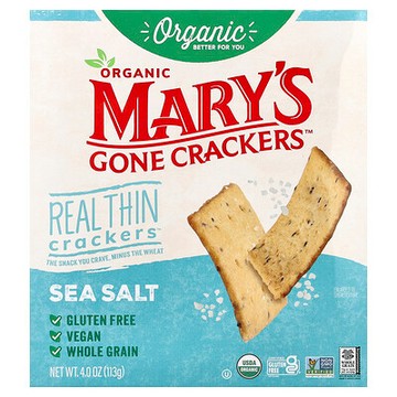 Mary's Gone Crackers, 有機薄餅™，海鹽味，4 盎司（113 克）