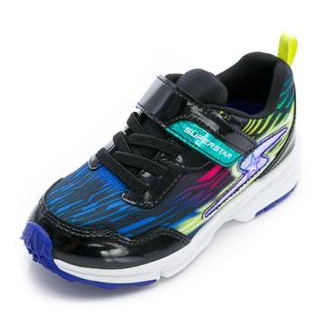 【新品】SUPER STAR 3E寬楦閃電競速童鞋-黑