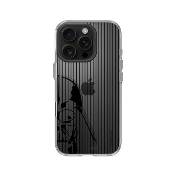 iPhone 16 Pro Clear Case（相機按鈕） 透明 - 迪士尼-星際大戰 Star Wars - 黑武士-黑白條紋