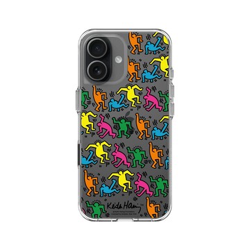 iPhone 17 Clear Case（相機按鈕） 透明 - Keith Haring - 跳舞的人
