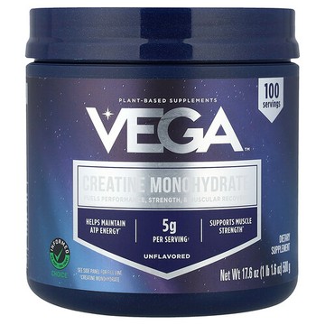 Vega, 一水肌酸，原味，1 磅 1.6 盎司（500 克）