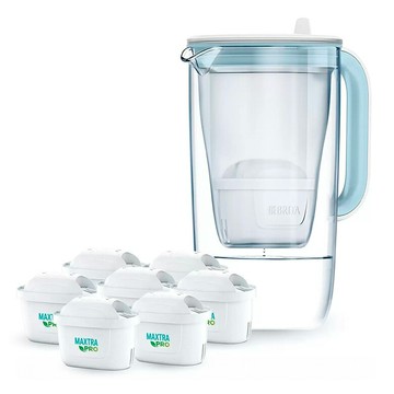 [COSCO代購5] C147423 Brita 純淨玻璃濾水壺 2.5公升 附7入 Maxtra Pro 濾芯