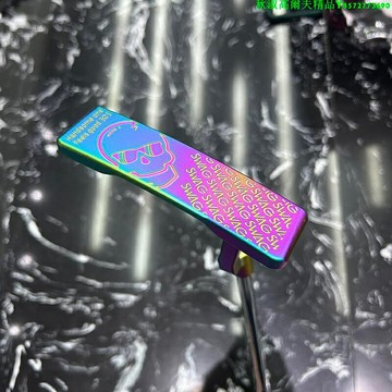 二手高爾夫球桿 七彩骷髏頭 直條款一字男士推桿 新款推桿