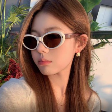 1082板材太陽鏡男時尚眼鏡橢圓框墨鏡女高級感尼龍防紫外線