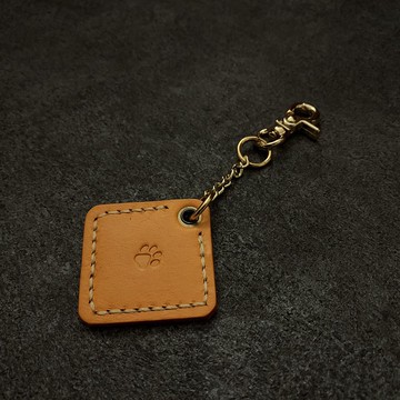 【客製】淺色皮革鑰匙圈 開運小物  客製化禮物 客製 禮盒 情人