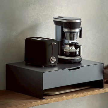 桌上型收納置物架(附抽屜)-多色可選 白