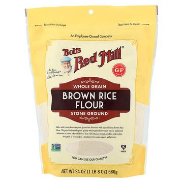 Bob's Red Mill, 糙米粉，全穀物，24 盎司（680 克）