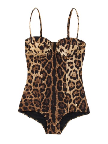 dolce & gabbana animalier one-piece swimsuit