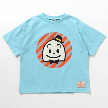 日本 BREEZE - 聯名設計款 人物印花短袖上衣-水藍