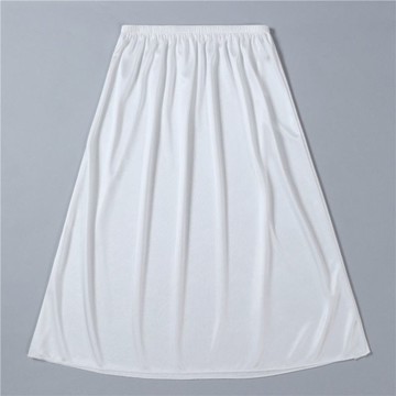 60CM牛奶絲滑絲質內襯裙半身裙薄款內搭裙防走光裙中長款打底裙女