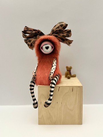 手工獨一無二毛絨大怪獸 - 獨眼桃色 _ 訂製！