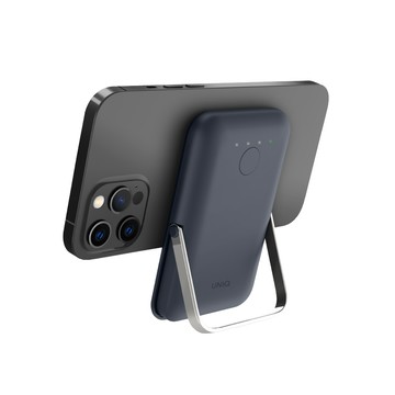 UNIQ 有標wh Hoveo 5000mAh 20W支架款磁吸行動電源 支援磁吸 藍色 可上飛機