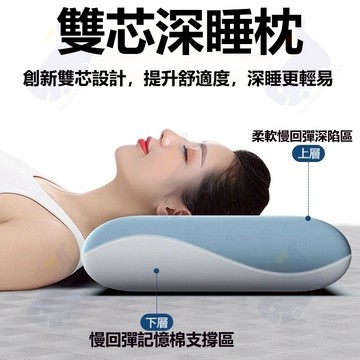 枕頭🧸台灣發貨🧸頸椎枕 零壓深睡枕 pro記憶棉雙芯枕頭 護頸椎助眠專用 枕芯側睡枕 側睡枕 頸椎矯正枕 睡眠枕 枕頭套