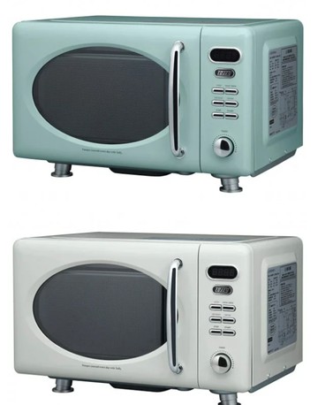 日本 LADONNA Toffy K-DR1 復古風 微波 17L 美型 550W 解凍 日本代購