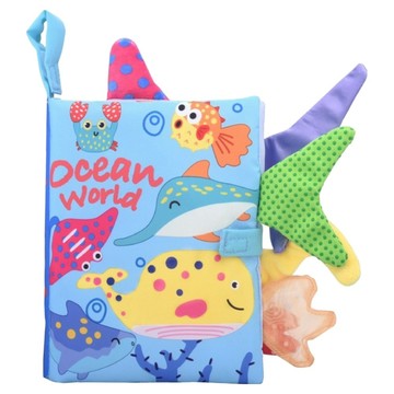 OhBabyLaugh 尾巴書 布書 F1 淺藍海洋  零歲以上適用  歐貝莉莉商行