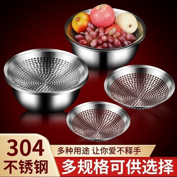 心隔日💥304不鏽鋼加厚迷你手握瀝水盆撈食物撈殘渣多功能濾盆迷你濾水盆