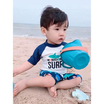 兒童泳衣男童中小童2-3-6歲分體幼兒泳裝寶寶泳褲男孩游泳衣套裝