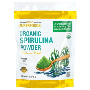 California Gold Nutrition, SuperFood，有機螺旋藻粉，8.5 盎司（240 克）