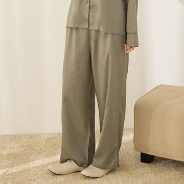 UMORFIL膠原蛋白褲口開衩舒滑長褲-共3色