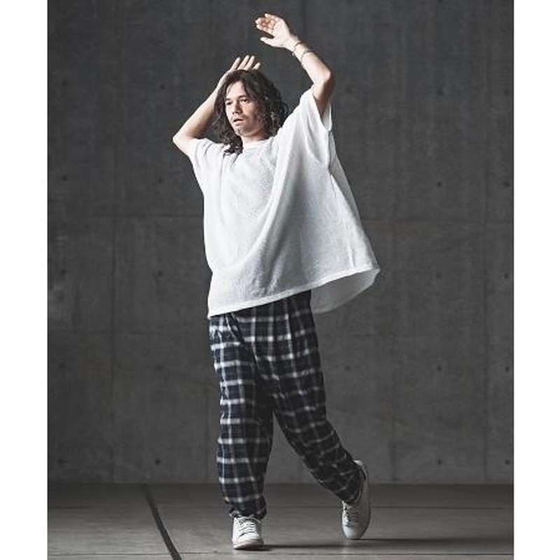 GLIMCLAP(グリムクラップ)】Plaid pattern balloon silhouette pants