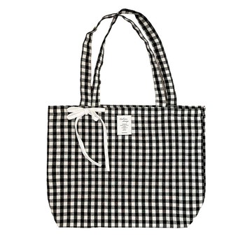 Everyday Tartan Tote (#BlackWhite)