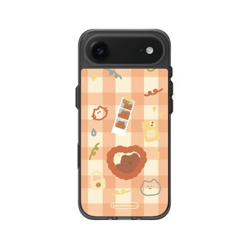 iPhone Air Clear (相機按鈕) 酷墨灰 - 布朗尼 annnbrownie - 格紋拼貼