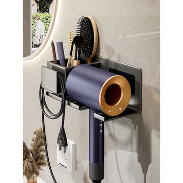 吹風機置物架免打孔壁掛衛生間電吹風掛架放置架風筒支架浴室架子